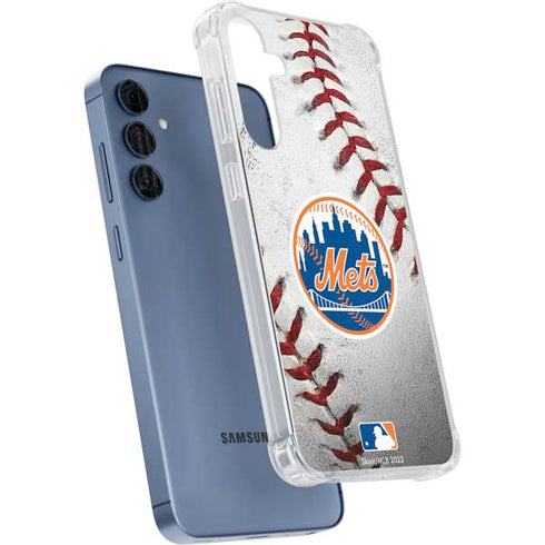 MLB New York Mets Game Ball Galaxy A35 5G Clear Case